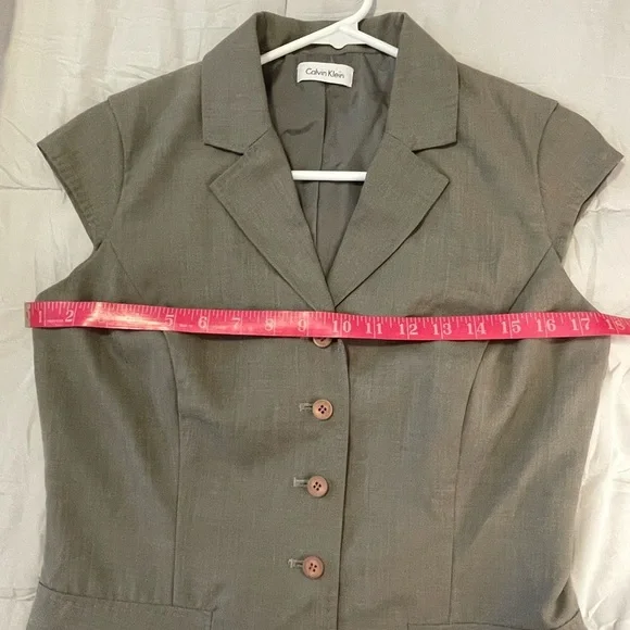 Calvin Klein Tailored A-Line Dress women’s suit for work attire career capsule - Picture 9 of 9